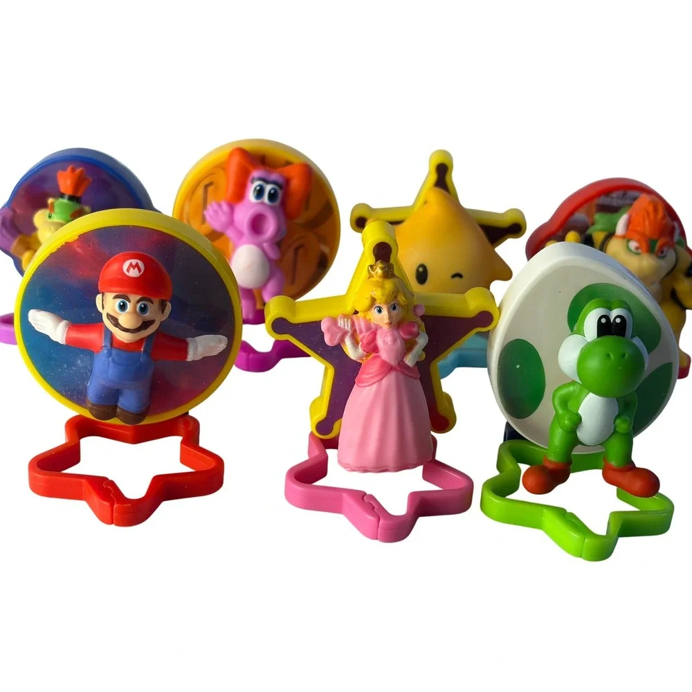 McDonalds Super Mario Galaxy Happy Meal Toys Bundle of 7